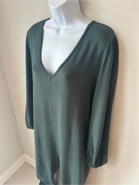 Smash + Tess XL Forest Green Romper Bamboo Blend Long Sleeve Made in Canada